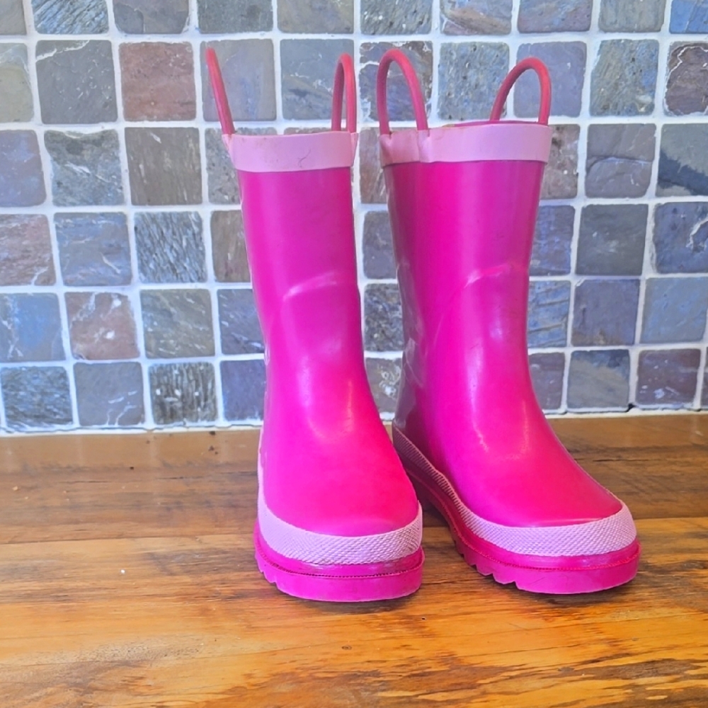 Bright Pink Rain Boots